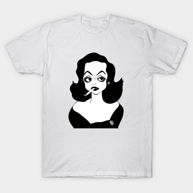 CLASSIC HOLLYWOOD FILM ACTRESS T-Shirt by cartoonistguy